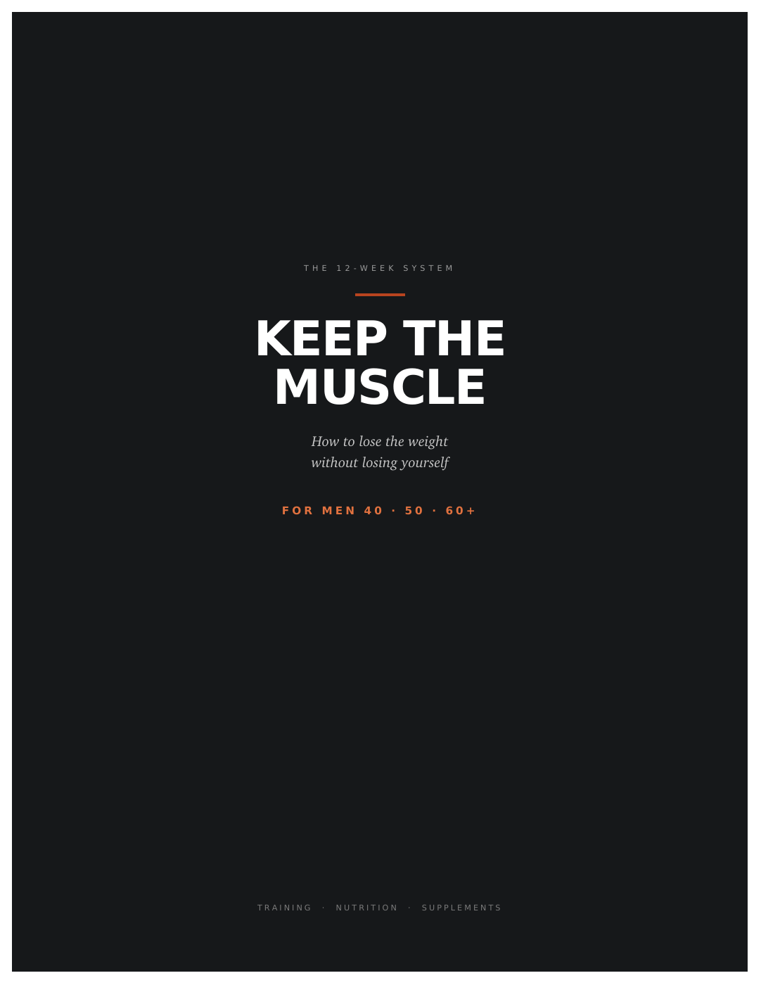 KEEP THE MUSCLE digital book cover